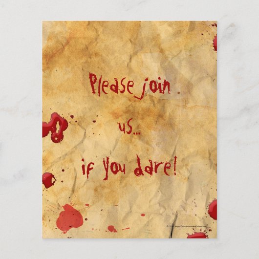 Oude parkwatersplatter Haunted House Flyers (Achterkant)