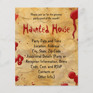 Oude parkwatersplatter Haunted House Flyers