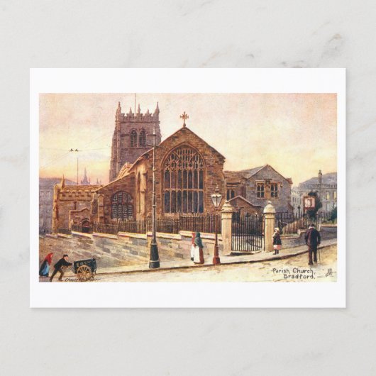Oude parochiekerk, Bradford Briefkaart (Voorkant)