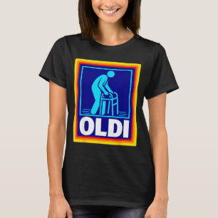 Oude parodie grappige retro verouderende humor gra t-shirt