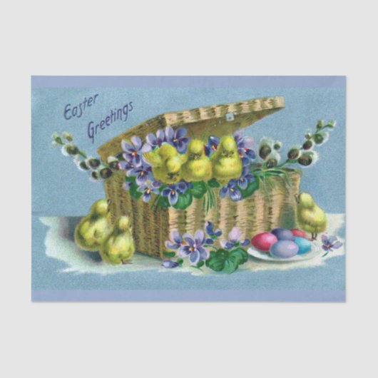 Oude Pasen Decoupage Ambacht  Tissuepapier (Voorkant)