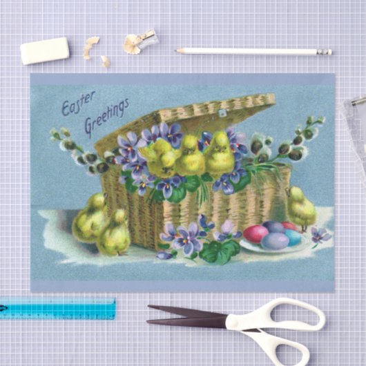 Oude Pasen Decoupage Ambacht  Tissuepapier (Craft)