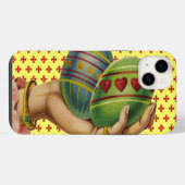 Oude Pasen Eieren iPhone Hoesje (Achterkant horizontaal)