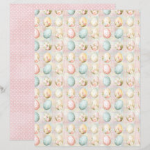 Oude Pasen Eieren Scrapbook Papier