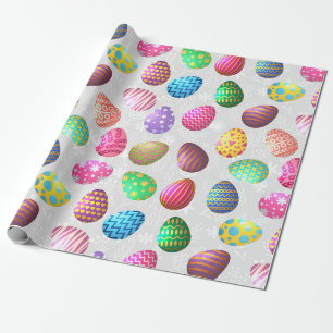 Oude Pasen Gekleurde Eieren Cadeaupapier