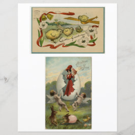 Oude Pasen Groeten Scrapbook Papier Drie