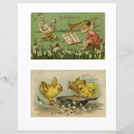 Oude Pasen Groeten Scrapbook Papier Twee
