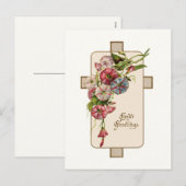 Oude Pasen Kruis Briefkaart (Voorkant / Achterkant)