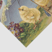 Oude Pasen Kuikens Onder een Paraplu Tissuepapier (Detail)