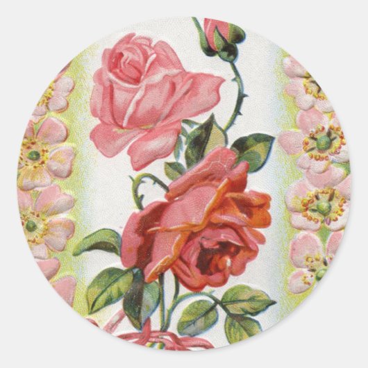 Oude Pasen Rozen Stickers (Voorkant)