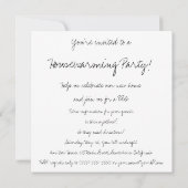 Oude Pasgetrouwden, Uitnodiging Voor Een Housewarm (Achterkant)