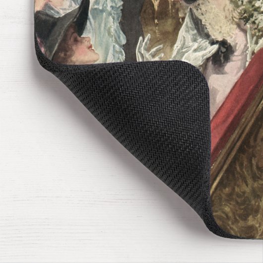 Oude pasgetrouwden, Victoriaanse bruid gooit met b Muismat (Hoek)