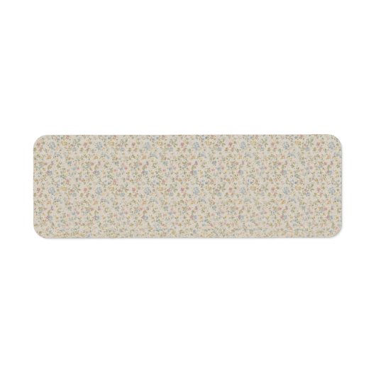 Oude pastel disty bloemige patroon throw kussen etiket (Voorkant)