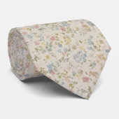 Oude pastel disty bloemmotief kussensloop stropdas (Opgerold)