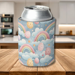 Oude pastel regenboog Paaseieren met wolken Blikjeskoeler