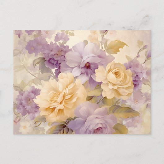 Oude pastel tuinvloeien  briefkaart (Voorkant)