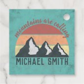 Oude pastelbergen roepen monogramme op bedankjes labels (Achterkant)