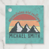 Oude pastelbergen roepen monogramme op bedankjes labels (Voorkant)