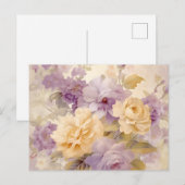 Oude pasteltuinbloemen briefkaart (Voorkant / Achterkant)