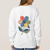 Oude patchwork bloem achteraan print sweatshirt (Achterkant)