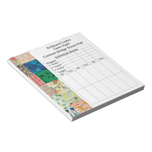Oude Patchwork Bridge Score Notitieblok (Schuin)