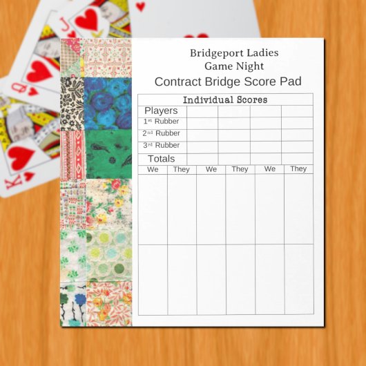 Oude Patchwork Bridge Score Notitieblok