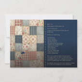 Oude Patchwork Dekbed Uitnodiging voor Iedere Gele (Achterkant)