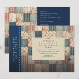Oude Patchwork Dekbed Uitnodiging voor Iedere Gele