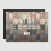 Oude Patchwork Dekens Mijn Zoon Magnetische Kaart (Voorkant / Achterkant)