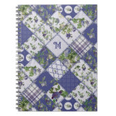 Oude Patchwork Dekent Monogram Notitieboek (Voorkant)