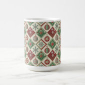 Oude Patchwork Gequilted Kerstpatroon Koffiemok (Center)