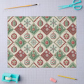 Oude Patchwork Gequilted Kerstpatroon Tissuepapier (Craft)