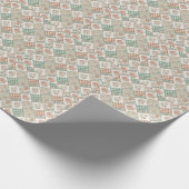 Oude patchwork gingham geruite textielontwerp cadeaupapier (Hoek)