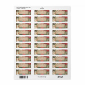 Oude patchwork kerst retouradreslabels etiket (Full Sheet)