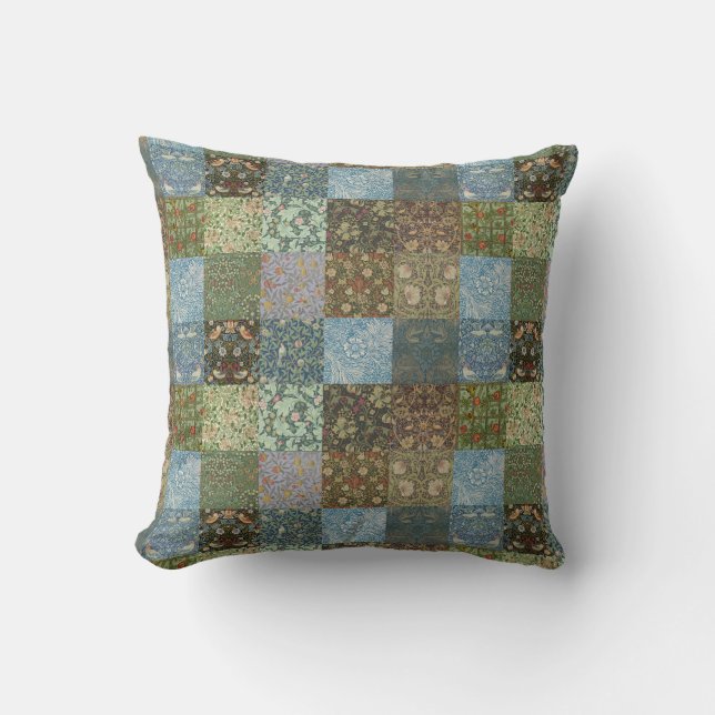 Oude patchwork quilt William Morris-patroon  Kussen (Voorkant)