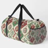 Oude Patchwork Quilted Kerstpatroon Plunjezak (Rechterhoek)