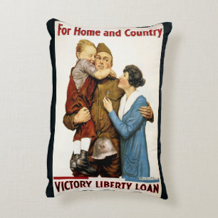 Oude patriotische soldaat voor Victory Liberty Loa Accent Kussen