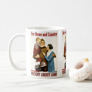 Oude patriotische soldaat voor Victory Liberty Loa Koffiemok
