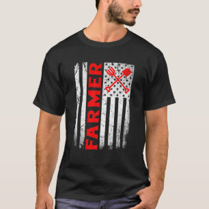 Oude Patriottische Boer Amerikaanse USA F met afwe T-shirt