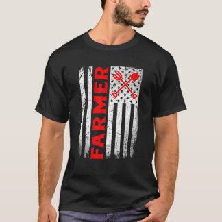 Oude Patriottische Boer Amerikaanse USA F met afwe T-shirt