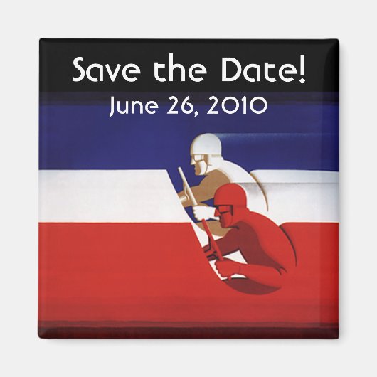 Oude patriottische coureurs, save the date! magneet (Voorkant)