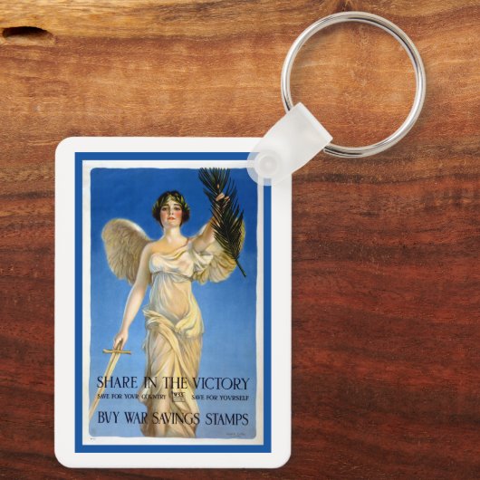 Oude patriottische engel voor vrouwen, Koop oorlog Sleutelhanger (Achterkant)