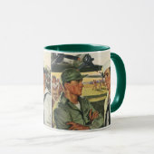 Oude patriottische helden, militairen in uniform mok (Voorkant rechts)