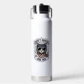 Oude Patriottische Kat Snack Niet Op Mij Waterfles (Voorkant)