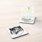 Oude Patriottische Oom Sam en Amerikaanse Vlag Drankjes Onderzetter (Rechterzijde)