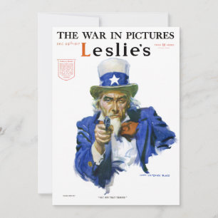 Oude patriottische Oom Sam-tijdschriftcoverkunst