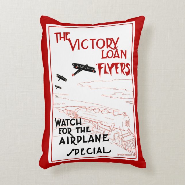 Oude Patriottische, Overwinningslening-spotprenten Accent Kussen (Voorkant(Verticaal))