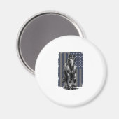 Oude Patriottische Trekpaard Vlag Vector Design_1 Magneet (Voorkant / Achterkant)