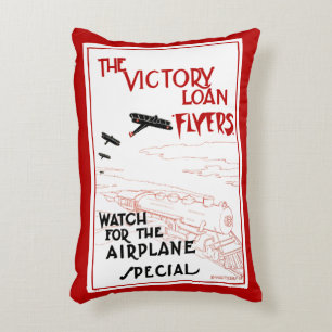 Oude Patriottische, Victory Loan Flyers Vliegtuige Accent Kussen