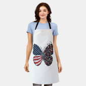 Oude Patriottische Vredesvlinder Vector Kunst_1 Schort (Gedragen)